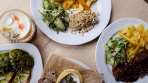 A top-down view of various gourmet dishes, perfect for food enthusiasts.